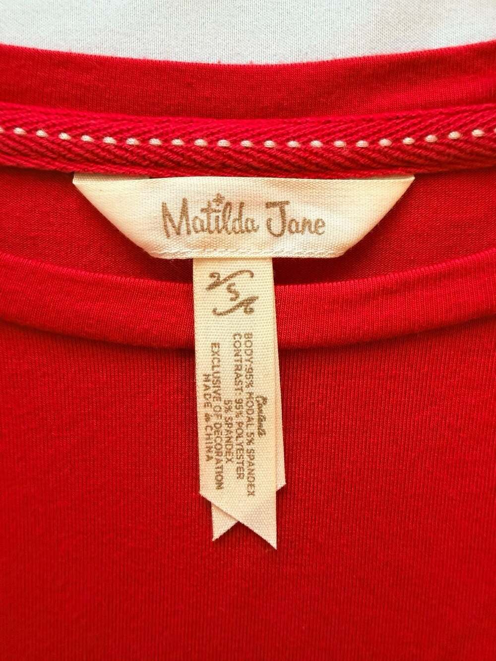 Matilda Jane Bellewood Knit and Eyelet Tiered Ruffle Dress in Red Size S Mommy a